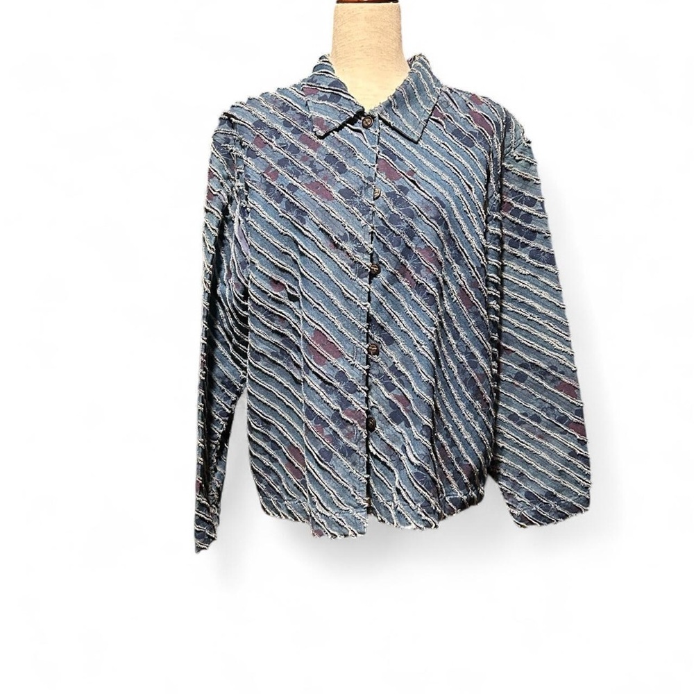 Tantrums Stripe Patchwork Jean Jacket - image 1